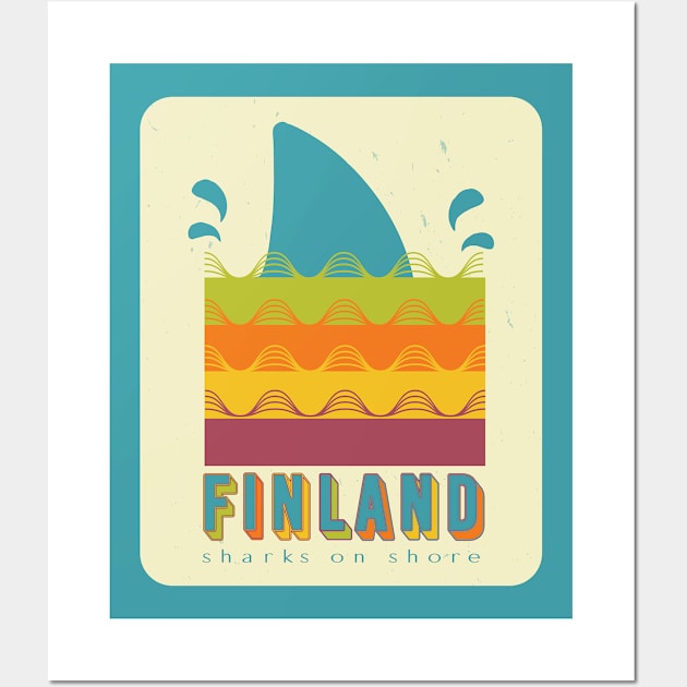 Finland Shark Fin Wall Art by SharksOnShore